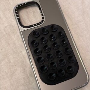 Casetify Metallic Silver and Black Phone Case iPhone pro max 16